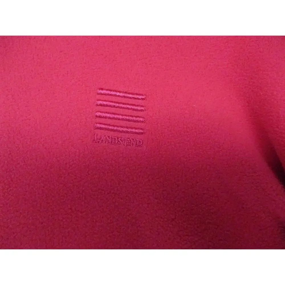 Lands End Red Cozy Soft Essential Layered HalfZip Pullover Sweater Size 50-52‎